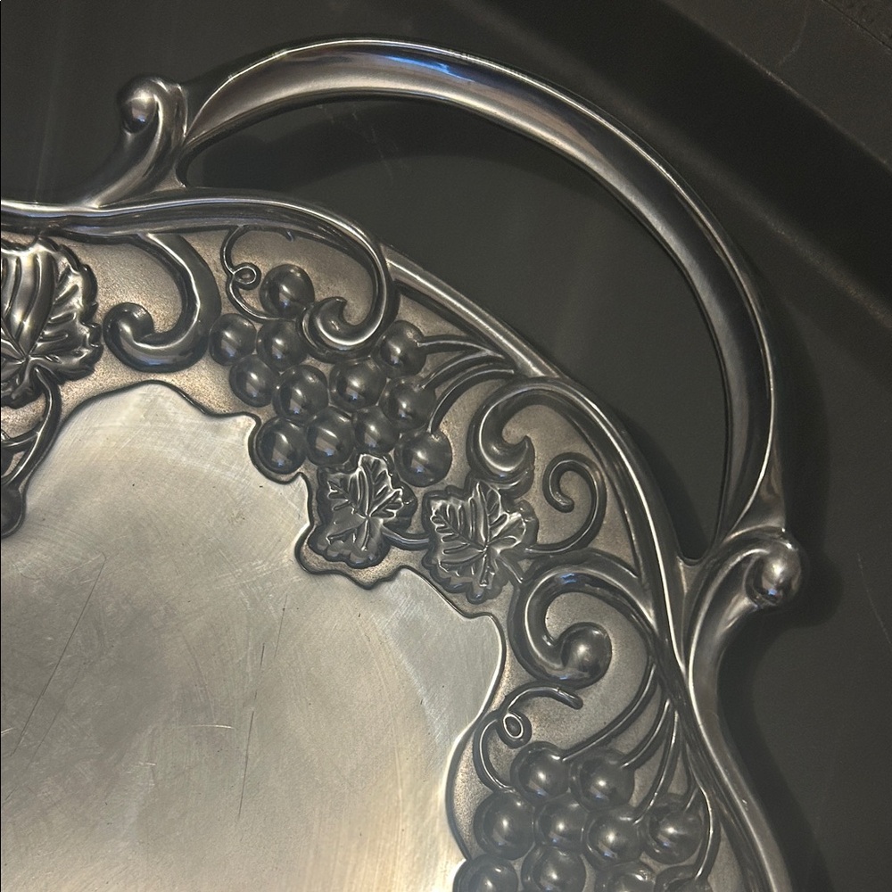 Lenox Silver Grape Motif Serving Tray - Picture 3 of 4